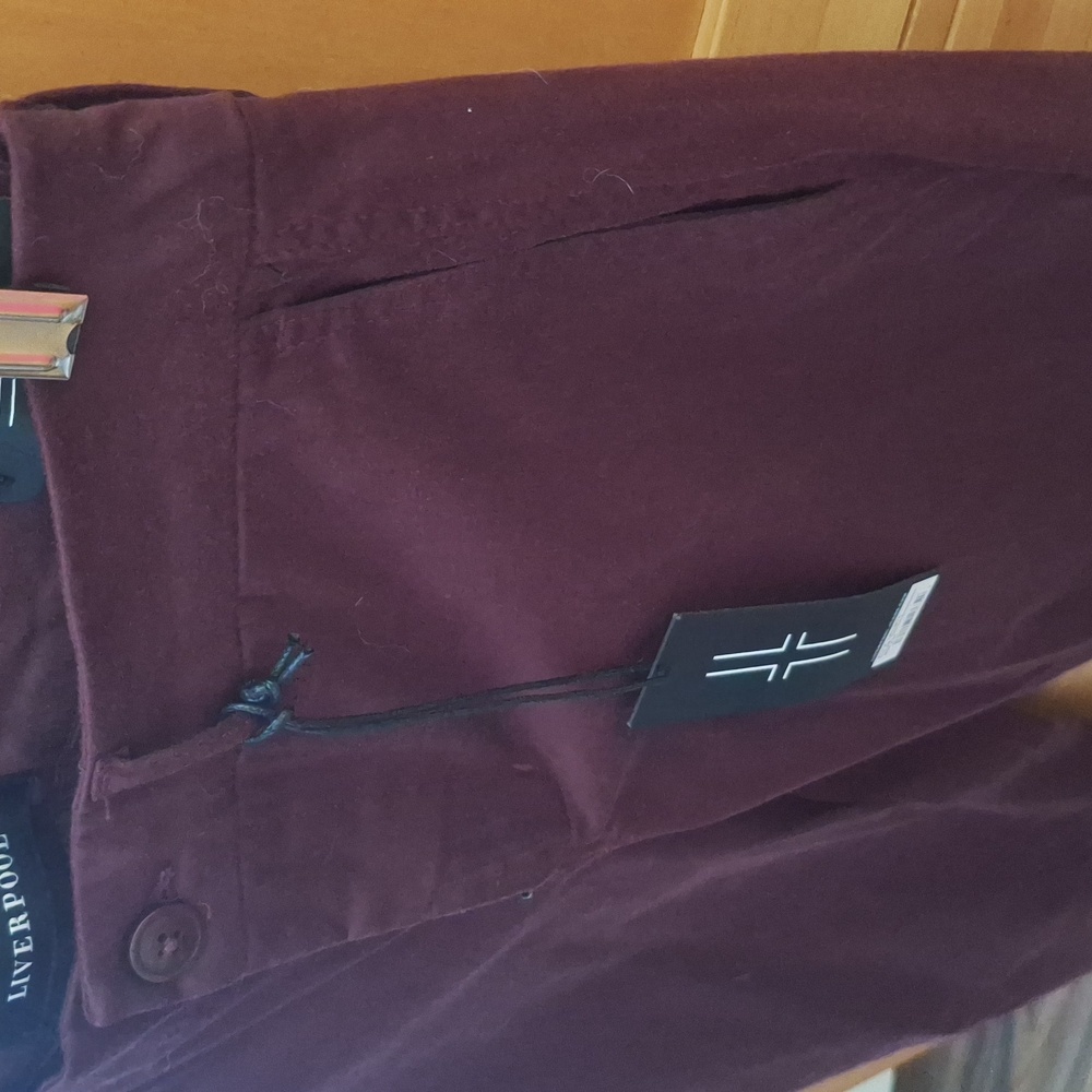 Liverpool Burgundy Trousers Size 8 - Picture 3 of 6